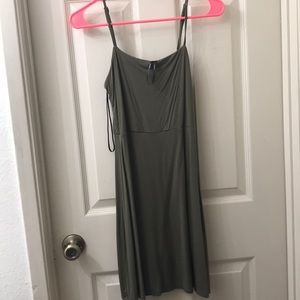 Olive green tank dress